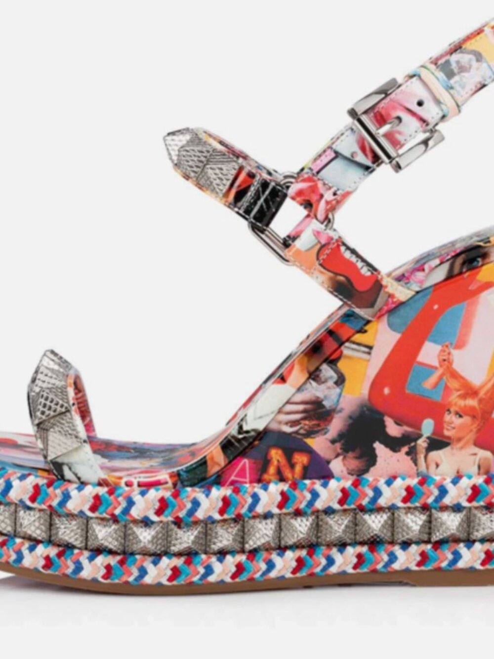 Christian Louboutin Multi Colour Patent Pyraclou Oh Xtian